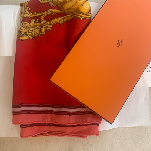 Hermes Grand Carrosse Pour Un Ambassadeur Cashmere Shawl - Picture 11 of 11